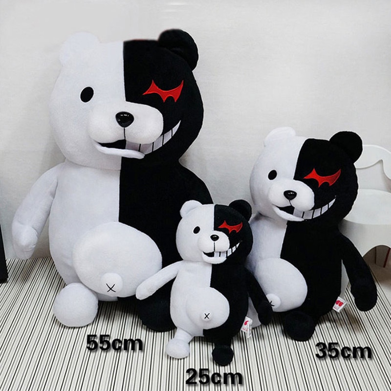 Dangan Ronpa 슈퍼 Danganronpa 2 Monokuma 블랙 & 화이트 베어 플러시 장난감 부드러운 인형 동물 인형 를위한 생일 선물